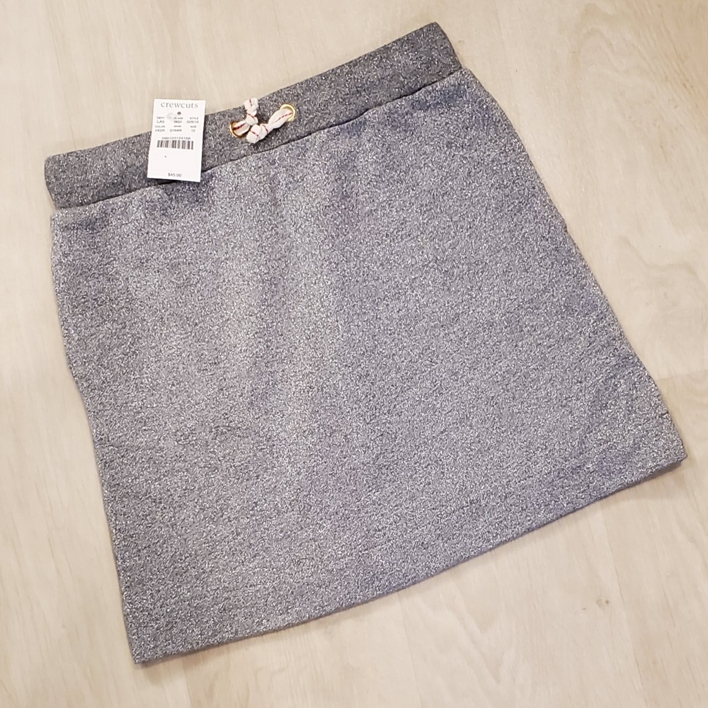 J.Crew Girls Sparkle Skirt, Drawstring Waist & Pockets